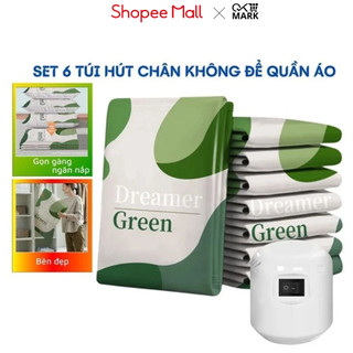 Bộ 6 Túi Hút Chân Không DIDOOGLT Đựng Chăn Màn Quần Áo Tiện Lợi Kèm Bơm Điện