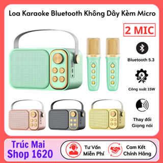 Loa Bluetooth Không Dây Karaoke  JVJ YS-105 , Kèm 2 Micro Không Dây, Âm Thanh Siêu Hay, Bảo Hành 12 Tháng