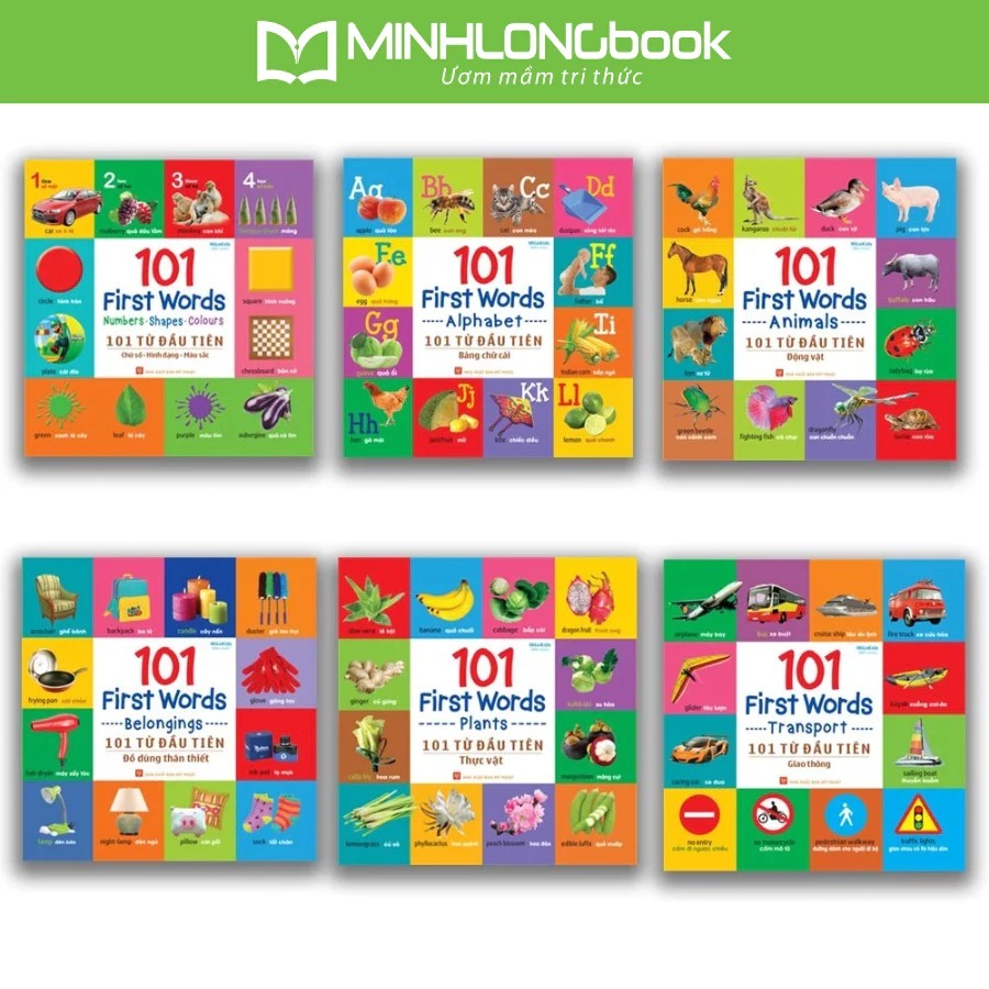 Sách: Combo 101 First Words / 101 Từ Đầu Tiên - Trọn Bộ 6 Cuốn