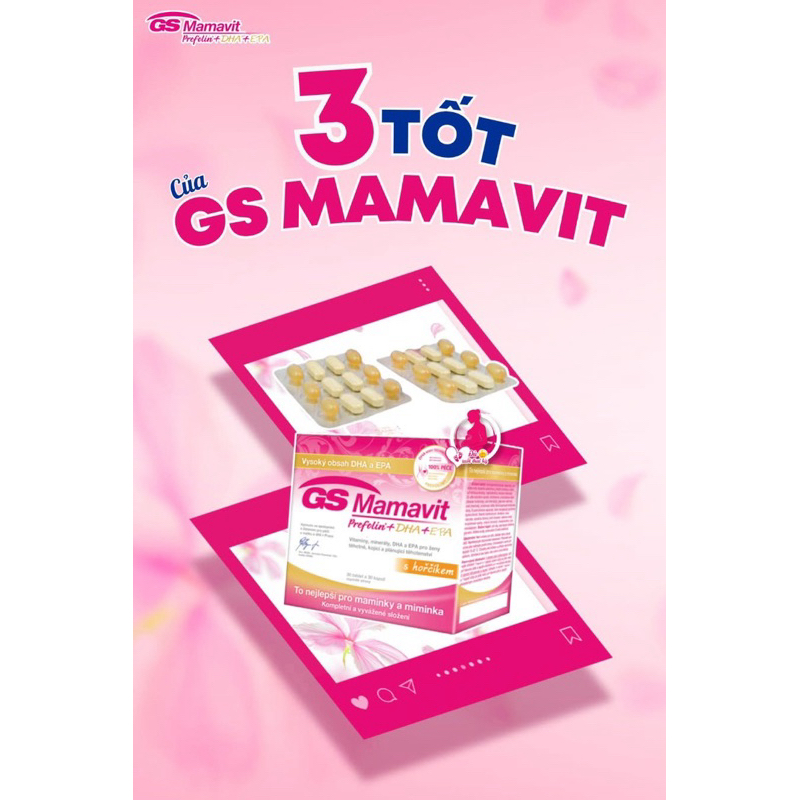 GS Mamavit Prefolin DHA EPA - Bổ Sung Đa Chất Vitamin, Khoáng Chất Cho Mẹ Bầu Và Phụ Nữ Đang Cho Con