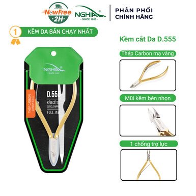 Kềm Nghĩa cắt da mạ vàng D555 , D501 , D507V , D777 - Kìm Nghĩa xuất khẩu inox D01 - D09 nhặt da