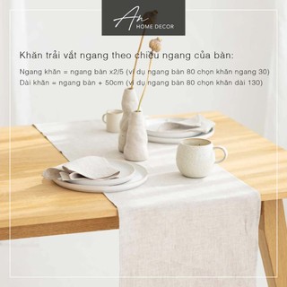 Tấm trải bàn Table runner vải Linen