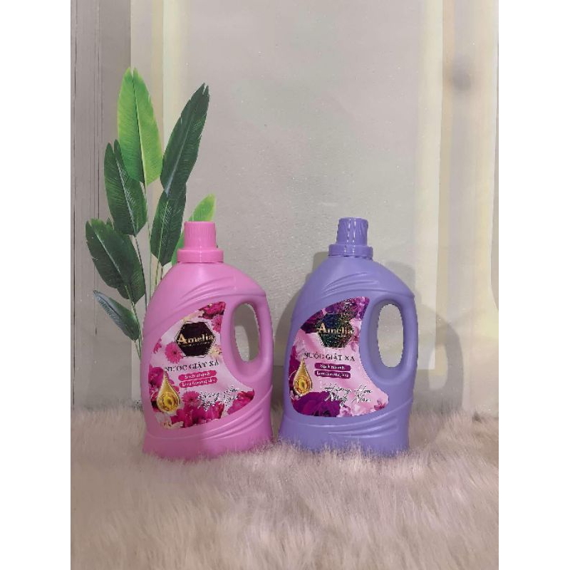 Combo 2 Can Nước Giặt 2 in 1 Amelia Giặt Sạch Sâu Lưu Hương Nước Hoa Thơm Lâu 4 Mùi 3,4kg/ 1can
