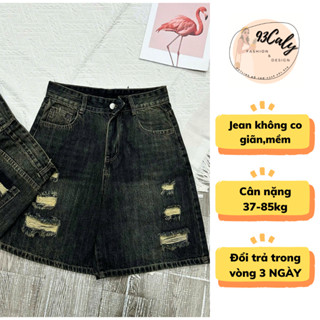 [BIGSIZE85kg] 1001 Quần Jean Ngố Nữ Tạo Kiểu Xước Rách 2 Bên,quần đùi bò nữ dáng lửng hot hè