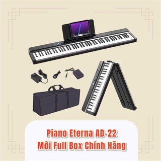  Piano Eterna AD22 - Mẫu Đàn Gấp Gọn Với Kết Nối Hiện Đại - Loa Trước + Pin sạc + Bluetooth + Pedal 