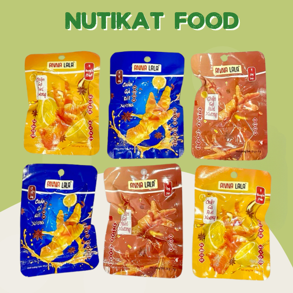 Chân Gà Rút Xương Anna Lala, Đồ Ăn Vặt Chân Gà Rút Xương Cay Tương Thơm Ủ Vị AnnaLala