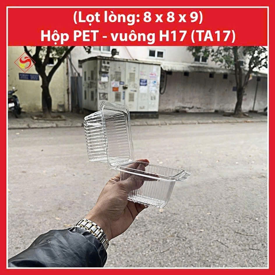 100 - Hộp vuông H17 đựng bánh