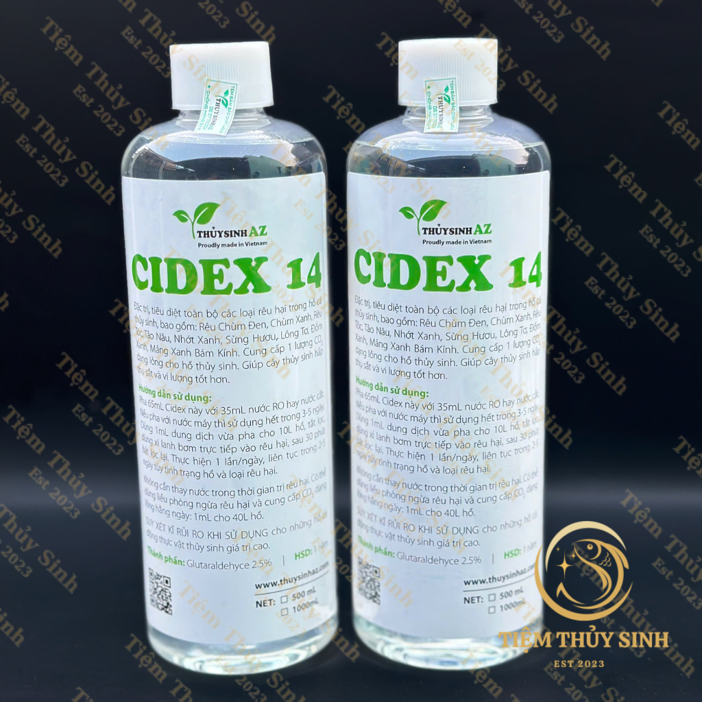 Dung Dịch Cidex 14 Nguyên Chất - Dung Dịch Phòng và Diệt Rêu Hại Cho Bể Cá Thuỷ Sinh