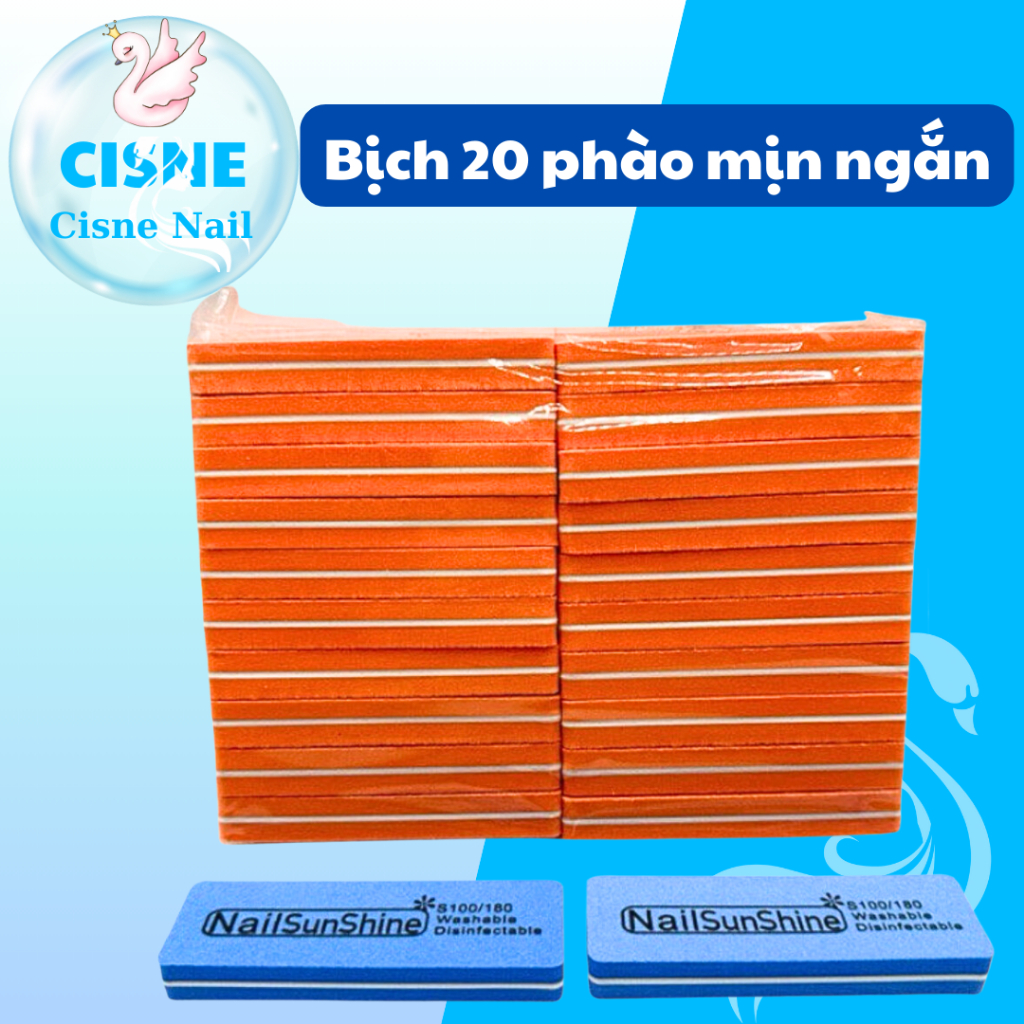 Phào mịn chà móng , phào ngắn bịch 20 cây Buffer Nail,Cisne Nail