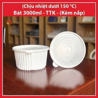  50c  có nắp  - Tô 3 lít đựng nước lẩu kem kí thực phẩm 