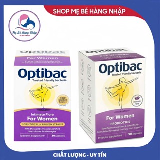  Men vi sinh optibac Tím mẫu mới - Optibac for women 30 viên và 90 viên - hàng  chính hãng 