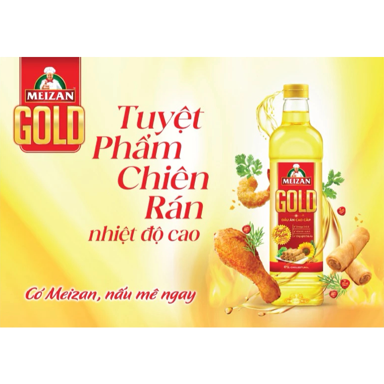 Dầu ăn Meizan Gold chai 1L