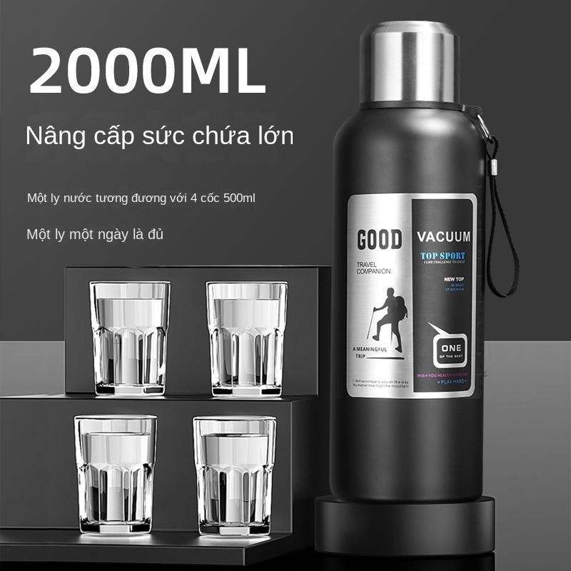 Bình giữ nhiệt GOOD dung tích 2000ml/1500ml/ 100ML thép không gỉ 316 giữ nhiệt 6-12h | BigBuy360 - bigbuy360.vn