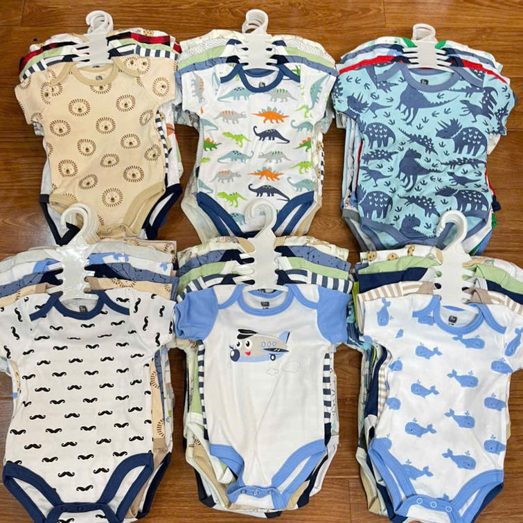 [0-12 tháng] Set 3-5 body chip cho bé hàng xuất dư. body chip xuất dư cho bé