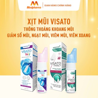 Xịt mũi Visato giúp giảm ngạt mũi, khó thở dùng cho viêm xoang, viêm mũi dị ứng, sổ mũi do cảm cúm, cảm lạnh (Chai 75ml)