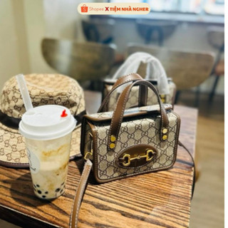 Túi xách nữ đeo chéo , hai quai cầm tay dáng hộp sang chảnh JN 17