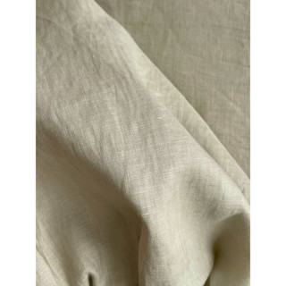 Vải linen tưng premium 140gsm màu be đã wash công nghiệp, khổ 1m3-1m35