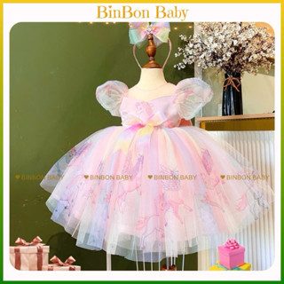 Váy công chúa cho bé BinBon Baby, váy công chúa ngựa pony tay bồng cho bé gái