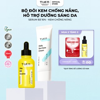  Bộ Đôi Serum Niacinamide 10% Dưỡng Sáng Phục Hồi Da Kem Chống Nắng Mỏng Nhẹ Cản Nắng x3 Cho Da Treatment 