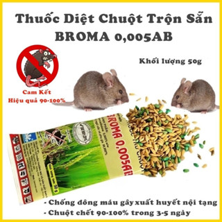 Combo 10 Gói Thuốc Bẫy Chuột, Thuốc Chuột Sinh học Broma Thế Hệ Mới, Dạng Lúa Hiệu Quả Cao Gói 50g