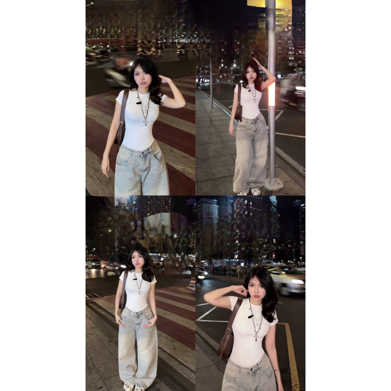 [MỞ BÁN] ÁO THUN DÁNG ÔM NHẸ CỔ TRÒN CỘC TAY cotton mịn mát mùa hè m666 | BigBuy360 - bigbuy360.vn