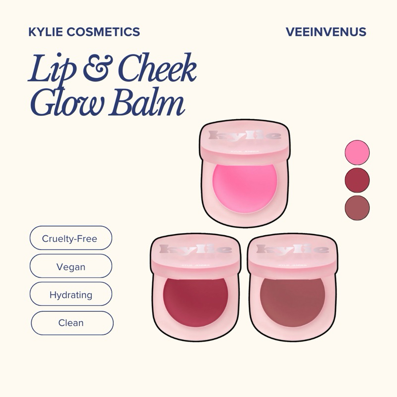 veeinvenus | Má hồng kem đa năng Kylie Cosmetics Lip and Cheek Glow Balm