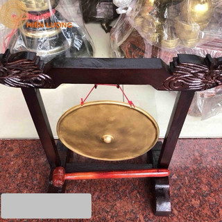 Kiểng Đồng Đường Kính 20cm + Giá Gỗ, Dùi Đi Kèm