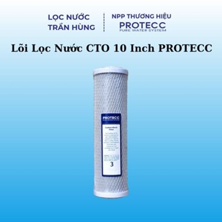Lõi Lọc Nước Số 3 CTO 10 Inch PROTECC - Lọc Clo, Hóa Chất, Hửu Cơ, Vô Cơ, Thuốc Trừ Sâu