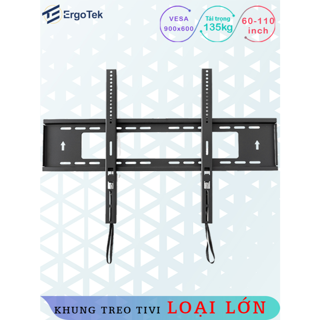 E95 -  Khung treo tivi [65-100inch] Giá treo tivi phẳng sát tường loại lớn. - Ergotek