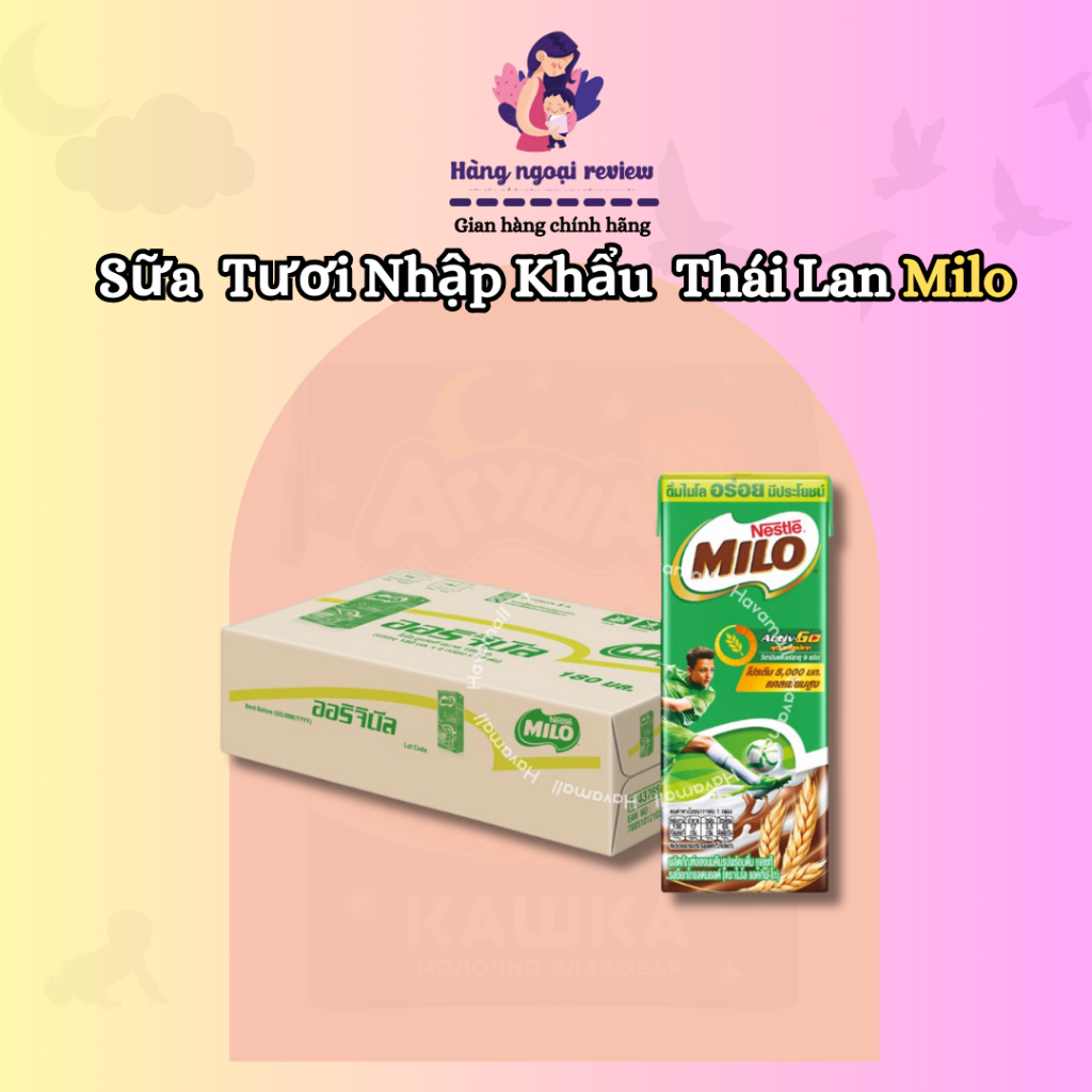 1 Thùng Sữa Tươi Milo Thái Lan 24 Hộp 110ml