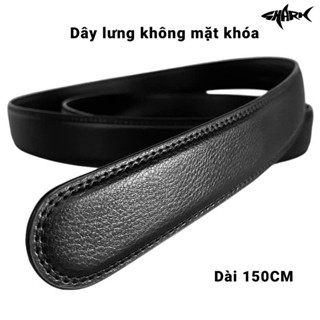Thắt lưng Bigsize nam 150cm Không đầu khóa dây nịt nam da PU Chất lượng cao cho khóa tự động bản 3.5