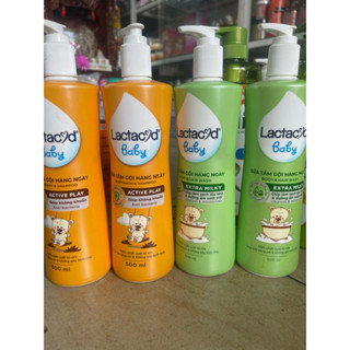 sữa tắm gội hàng ngày lactacyd  làm  sạch dịu nhẹ cho da bé chai 500ml