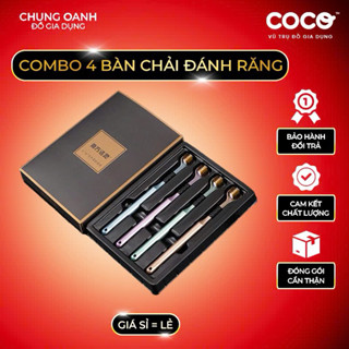  Hộp 4 Chiếc Bàn Chải Đánh Răng Đa Chiều Chải 3 Mặt Bàn Chải Lông Mềm Đánh Bay Mảng Bám 