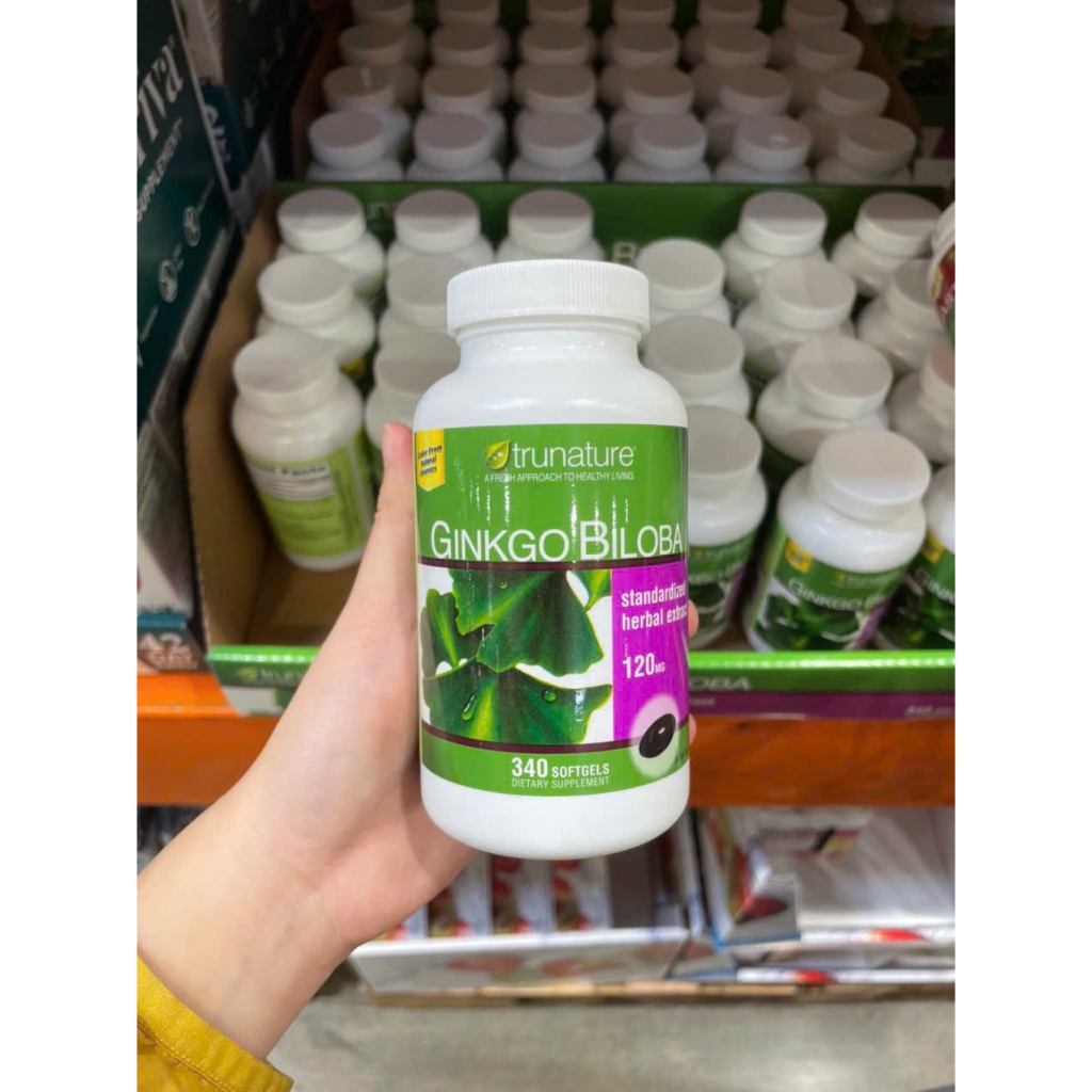 Viên uống bổ não Ginkgo Biloba 120mg Trunature