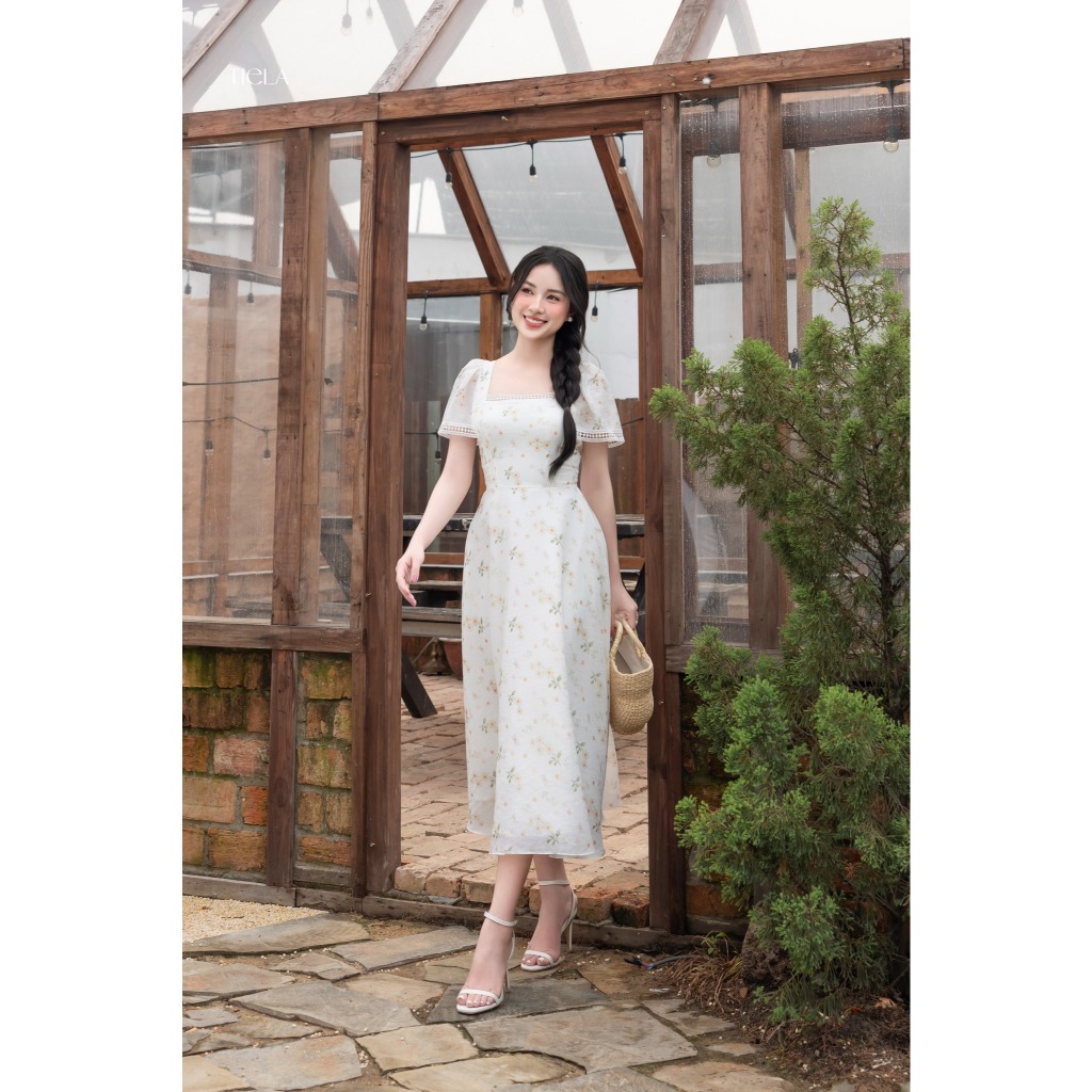 TIELA Đầm váy hoa cổ vuông - Erasmus Dress | BigBuy360 - bigbuy360.vn