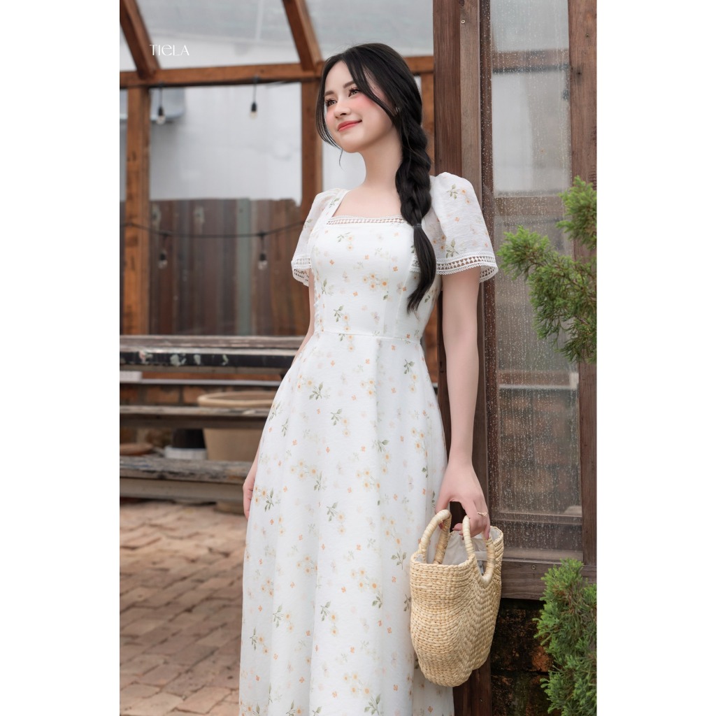 TIELA Đầm váy hoa cổ vuông - Erasmus Dress | BigBuy360 - bigbuy360.vn