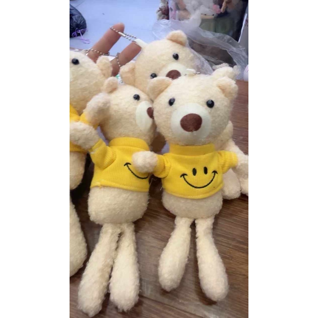 Gấu bông trơn dùng trang trí gắn áo mũ nón cặp balo