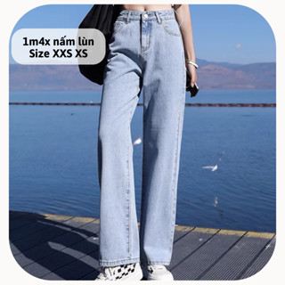 Quần Jeans Dáng Dài Size XXS XS Cho Nàng Eo 58 Hàng QCCC Nữ 1m43 Eo nhỏ