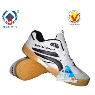 2 ĐÔI GIÀY ASIA SPORT CHÍNH HÃNG. GỒM 1 ĐÔI GIẦY CẦU LÔNG + 1 ĐÔI GIÀY TRẮNG MẶT SIMILI KẾT HỢP VỚI ĐẾ PVC DỄ LAU CHÙI