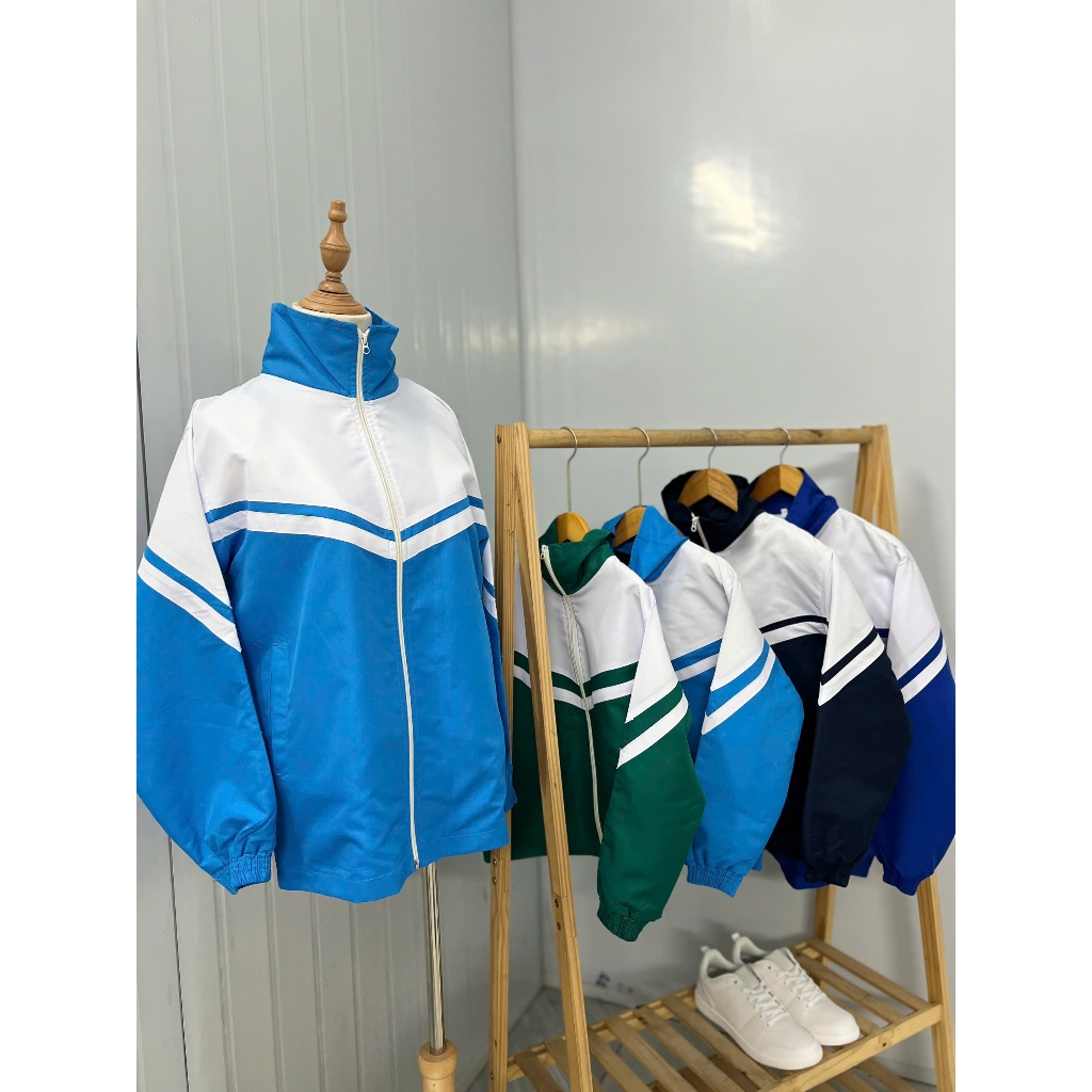 Áo Khoác Gió Đồng Phục Học Sinh Áo Học Sinh Mùa Đông Pha Chéo Cánh Dơi 2 Lớp 3 Màu Sắc Chuẩn Mẫu Nhà Trường