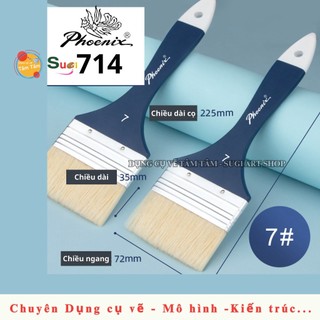[ Tâm Tâm ] Cọ Bản Ngang Phoenix 714 Lông Cứng , Cọ Panxo đầu bằng , Vẽ Sơn Dầu , Acrylic , Gouache