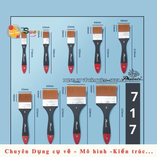 [ Tâm Tâm ] Cọ bản Ngang Phoenix 717 , Cọ Panxo đầu bằng , Sợi Nylon vẽ màu Acrylic , Gouache