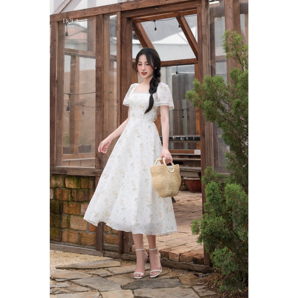 TIELA Đầm váy hoa cổ vuông - Erasmus Dress | BigBuy360 - bigbuy360.vn