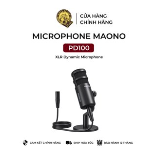 Mic thu âm Maono PD100 cổng xlr sử dụng với soundcard, mixer