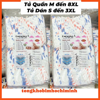   TPHCM  combo Tả Dán - Tả Quần 100 miếng size S M L XL 2XL Hipgig xuất nhật siêu thấm hút cho bé 