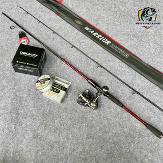 [combo Lure đứng] Cần Câu Warior + Máy Deukio DA Max 3000 + Dây Pe Toro Force X8 dài 100 mét - cần câu lure