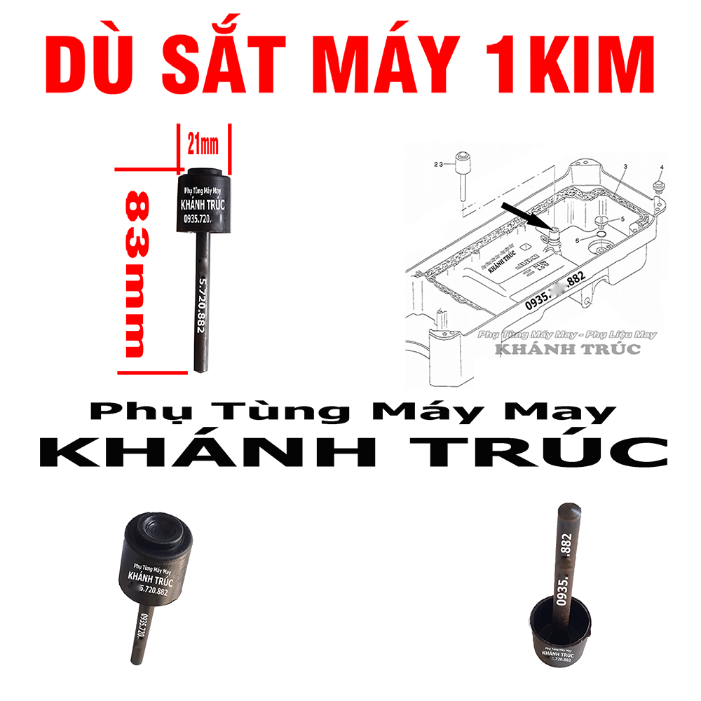 Dù sắt máy may công nghiệp 1kim