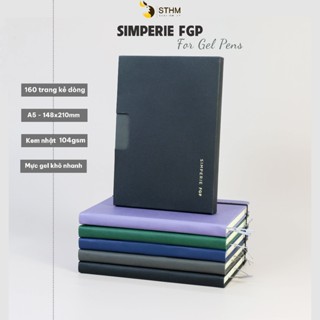 SIMPERIE FGP sổ tay chuyên dụng cho bút gel, láng mịn, khô nhanh, 160 trang kem nhật 104gsm - STHM