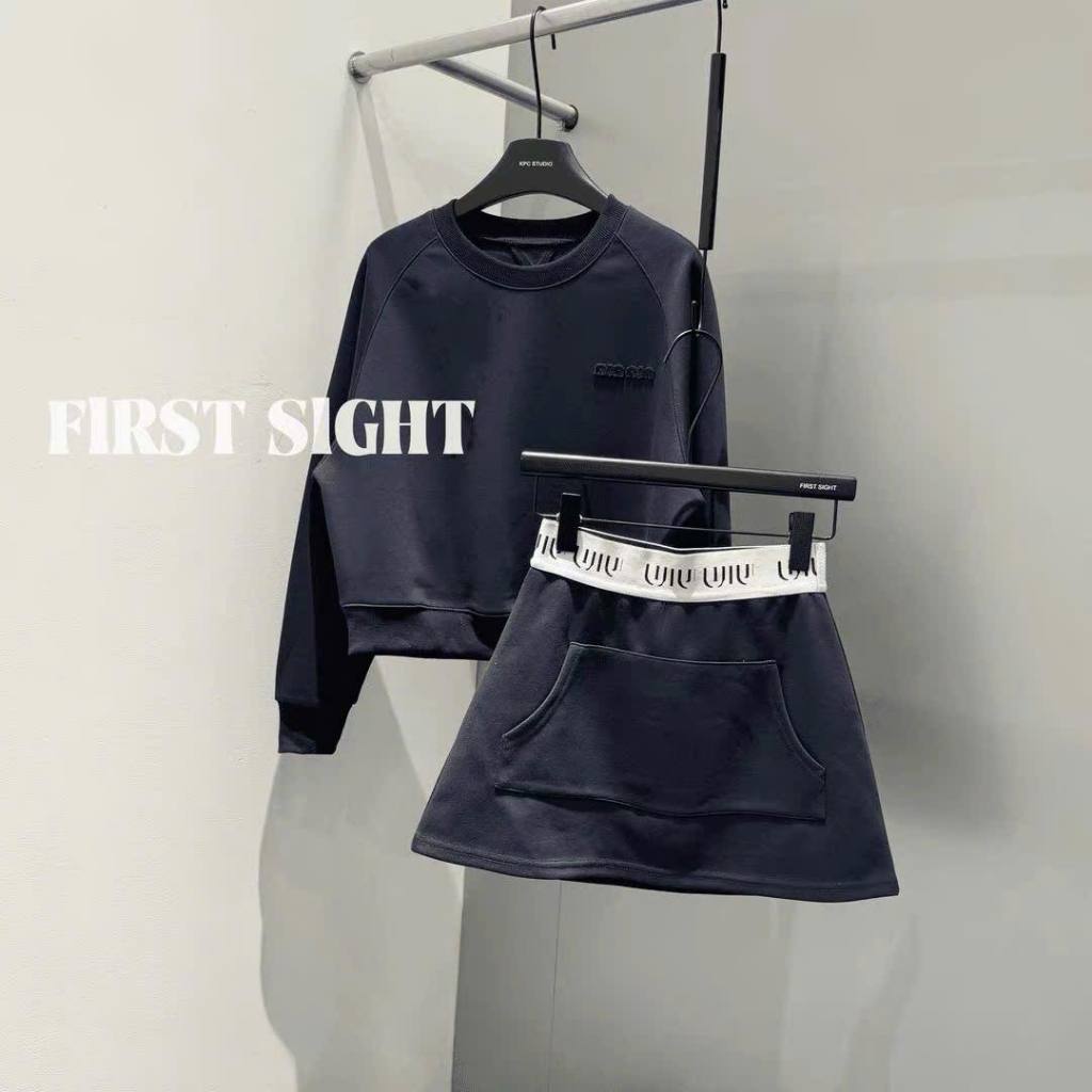 Bộ nỉ thu đông nữ First Sight hàng quảng châu cao cấp