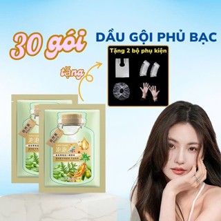 [30 Gói] Dầu Gội Phủ Bạc BUBBLE 3 Trong 1 Chiết Xuất Thiên Nhiên Nhuộm Tóc Tại Nhà Màu Đen Tự Nhiên Màu Nâu Hạt Dẻ